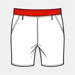 fitted red shorts image